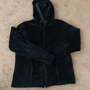 Black velour top and bottom bundle